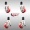 Service Caster 3 Inch 316SS Red Poly Swivel 1-3/4 Inch Expanding Stem Caster Brake SCC, 2PK SS316EX20S314-PPUB-RED-2-TLB-2-134 - alternate 4